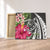 Hawaii Polynesian Turtle Tropical Hibiscus Plumeria Canvas - Gray - AH Canvas Poly-cotton - Polynesian Pride