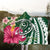 Hawaii Polynesian Turtle Tropical Hibiscus Plumeria Hooded Blanket - Green - AH - Polynesian Pride