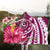 Hawaii Polynesian Turtle Tropical Hibiscus Plumeria Hooded Blanket - Pink - AH - Polynesian Pride