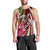 Hawaii Polynesian Turtle Tropical Hibiscus Plumeria Tank Top - Red - AH Black - Polynesian Pride