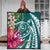 Hawaii Polynesian Turtle Tropical Hibiscus Plumeria Premium Quilts - Turquoise - AH - Polynesian Pride