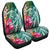 Hawaii Polynesian Turtle Tropical Hibiscus Plumeria Car Seat Covers - Turquoise - AH Universal Fit Black - Polynesian Pride