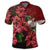 Hawaii Red Hibiscus Humming Bird Polo Shirt - Polynesian Pride