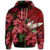 Hawaii Red Hibiscus Humming Bird Zip Hoodie - Polynesian Pride