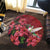 Hawaii Red Hibiscus Humming Bird Round Carpet - AH - Polynesian Pride