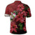 Hawaii Red Hibiscus Humming Bird Polo Shirt - Polynesian Pride