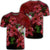 Hawaii Red Hibiscus Humming Bird T Shirt Unisex Black - Polynesian Pride