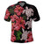 Hawaii Red Hibiscus Turtle Polo Shirt Ray Style - Polynesian Pride