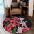 Hawaii Red Hibiscus Turtle Round Carpet - AH - Ray Style - Polynesian Pride