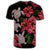 Hawaii Red Hibiscus Turtle T Shirt Ray Style - Polynesian Pride