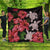 Hawaii Red Hibiscus Turtle Premium Quilts - AH - Ray Style Black - Polynesian Pride