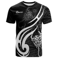 Hawaii T Shirt Scorpio Tribal Pattern Style White Unisex White - Polynesian Pride