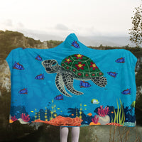 Hawaii Sea Cartoon Hooded Blanket - AH - Polynesian Pride