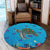 Hawaii Sea Cartoon Round Carpet - AH - Polynesian Pride