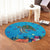 Hawaii Sea Cartoon Round Carpet - AH - Polynesian Pride