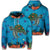 Hawaii Sea Cartoon Zip Hoodie Unisex Art - Polynesian Pride