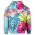 Hawaii Sea Turtle Hibiscus Kanaka Zip Hoodie - Polynesian Pride