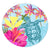 Hawaii Sea Turtle Hibiscus Kanaka Round Carpet - AH Round Carpet Luxurious Plush - Polynesian Pride