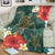 Hawaii Sea Turtle Hibiscus Plumria Premium Blankets - AH - Polynesian Pride