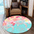 Hawaii Sea Turtle Plumeria Round Carpet - AH - Polynesian Pride