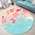 Hawaii Sea Turtle Plumeria Round Carpet - AH - Polynesian Pride