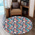 Hawaii Seamless Tropical Flower Hawaiian Summer Round Carpet - AH Round Carpet Luxurious Plush - Polynesian Pride