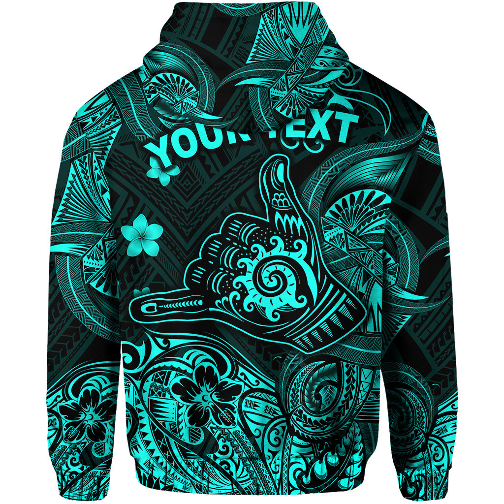Custom Hawaii Shaka Polynesian Zip Hoodie Unique Style Turquoise LT8 - Polynesian Pride