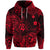 Hawaii Shaka Polynesian Zip Hoodie Unique Style Red LT8 - Polynesian Pride