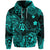 Hawaii Shaka Polynesian Zip Hoodie Unique Style Turquoise LT8 - Polynesian Pride