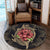 Hawaii Shark Hibiscus Gold Round Carpet - AH - Polynesian Pride