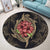 Hawaii Shark Hibiscus Gold Round Carpet - AH - Polynesian Pride