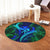 Hawaii Shark Polynesian Tropical Round Carpet - Blue - AH - Polynesian Pride