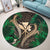 Hawaii Shark Polynesian Tropical Round Carpet - Gold - AH - Polynesian Pride