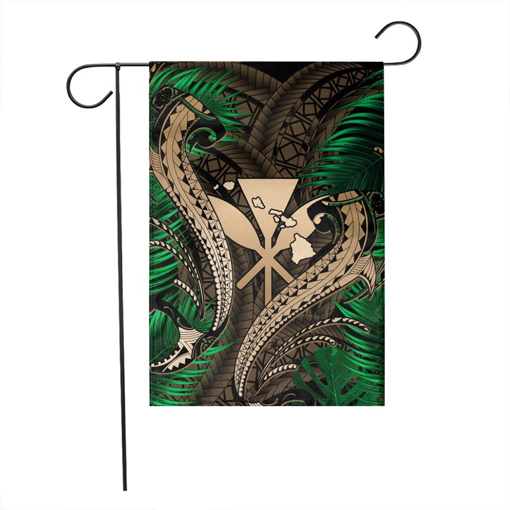 Hawaii Shark Polynesian Tropical Flag - Gold - AH - Polynesian Pride