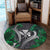 Hawaii Shark Polynesian Tropical Round Carpet - Gray - AH - Polynesian Pride