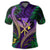 Hawaii Shark Polynesian Tropical Polo Shirt Purple - Polynesian Pride