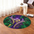 Hawaii Shark Polynesian Tropical Round Carpet - Purple - AH - Polynesian Pride