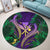 Hawaii Shark Polynesian Tropical Round Carpet - Purple - AH - Polynesian Pride