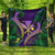 Hawaii Shark Polynesian Tropical Premium Quilts - Purple - AH Black - Polynesian Pride