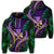 Hawaii Shark Polynesian Tropical Zip Hoodie Purple Unisex Art - Polynesian Pride