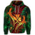 Hawaii Shark Polynesian Tropical Zip Hoodie Red - Polynesian Pride