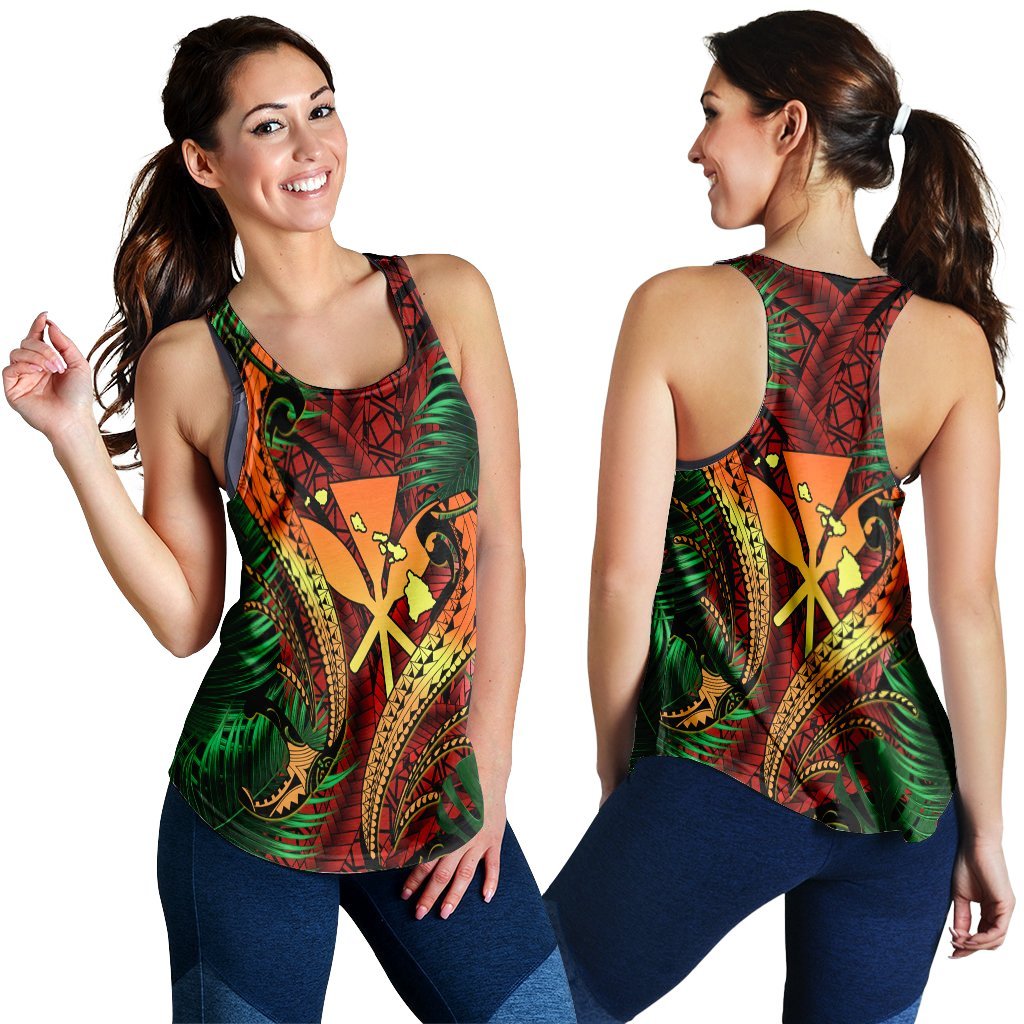 Hawaii Shark Polynesian Tropical Racerback Tank - Red - AH Black - Polynesian Pride