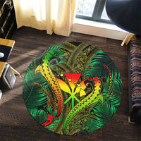 Hawaii Shark Polynesian Tropical Round Carpet - Reggae - AH - Polynesian Pride