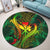 Hawaii Shark Polynesian Tropical Round Carpet - Reggae - AH - Polynesian Pride