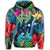 Hawaii Shark Tropical Color Zip Hoodie - Polynesian Pride