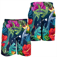Hawaii Shark Tropical Color Men's Shorts - AH - Polynesian Pride
