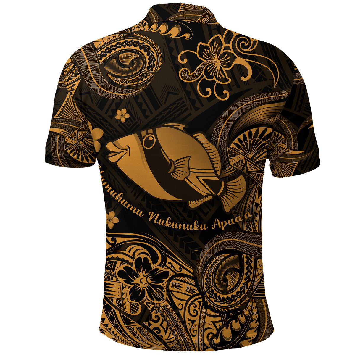 Hawaii State Fish: Humuhumu Nukunuku Apuaa Polynesian Polo Shirt Unique Style Gold LT8 - Polynesian Pride