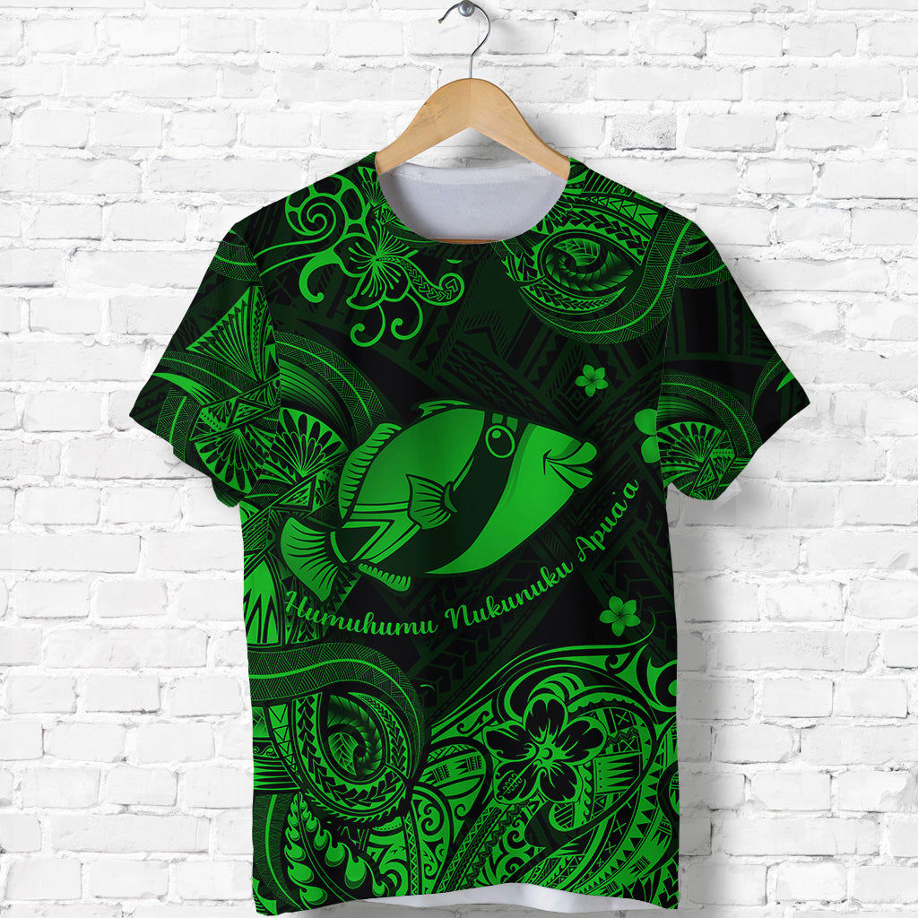 Custom Hawaii State Fish: Humuhumu Nukunuku Apuaa Polynesian T Shirt Unique Style Green LT8 - Polynesian Pride