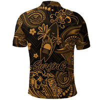 Hawaii Surfing Polynesian Polo Shirt Unique Style Gold LT8 - Polynesian Pride
