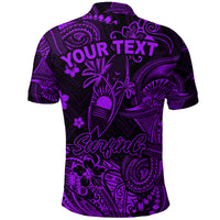 Custom Hawaii Surfing Polynesian Polo Shirt Unique Style Purple LT8 - Polynesian Pride